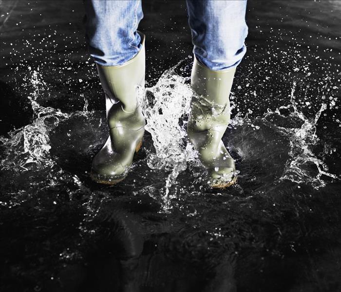 Boots in water
